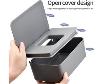 Listing 4 of 5 for Baby Wipe Box, Wet Tissue Box, Wipes Dispenser Box Holder for Home Office W