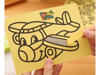 Listing 4 of 9 for 5pcs/lot Kids DIY Color Sand Painting Art Creative Sand Drawing Toys Paper