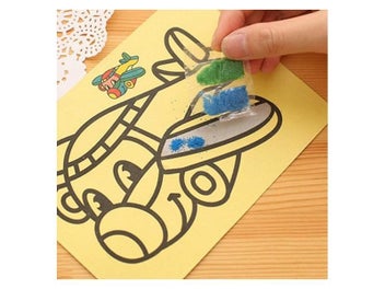 Listing 5 of 9 for 5pcs/lot Kids DIY Color Sand Painting Art Creative Sand Drawing Toys Paper