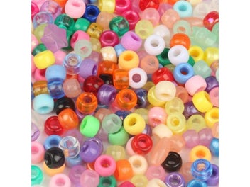 Listing 6 of 10 for 100-300pcs 6*9mm Shiny Dreadlock Big Large Hole Acrylic Beads Seed Spacer Beads