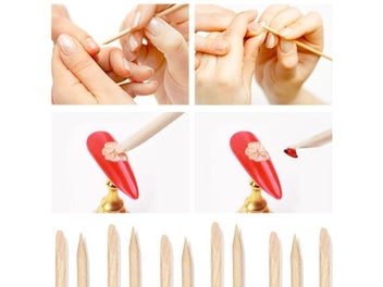 Listing 5 of 8 for 1000pcs Orange Sticks For Nail Cuticle Pushing Dead Skin Removal