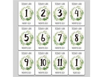Listing 7 of 10 for 12 Pcs Month Sticker Baby Photography Milestone Memorial Monthly Newborn Kids