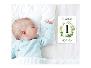 Listing 8 of 10 for 12 Pcs Month Sticker Baby Photography Milestone Memorial Monthly Newborn Kids
