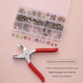 Listing 2 of 4 for Plier Tool Set with 100 Metal Sewing Buttons 10 Colors Snap Fastener