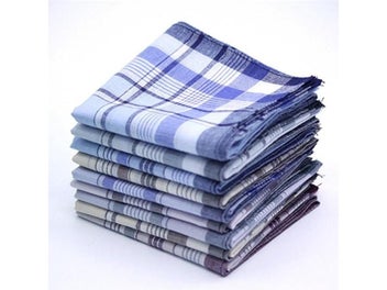 Listing 3 of 10 for 12Pcs Multicolor Plaid Stripe Men Pocket Squares Business Chest Towel Pocket