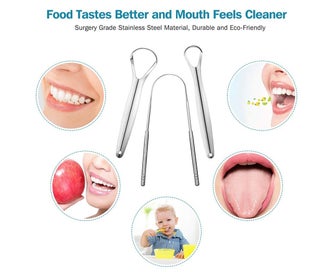 Listing 6 of 6 for 3 Pcs Metal Tongue Scraper, Stainless Steel Tongue Scraper