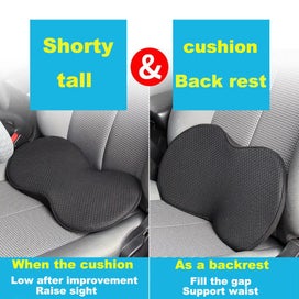 Listing 4 of 5 for Elosung Red Mini Car Seat Cushion Memory Foam Height Boost With Removable Mesh C