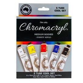 Listing 1 of 1 for Chromacryl Acrylic Paint 5 X 75ml Set