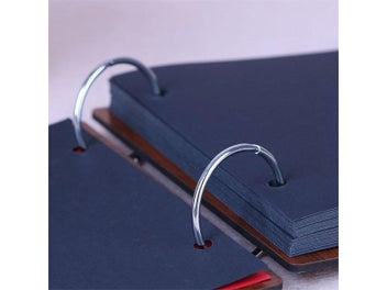 Listing 8 of 10 for 8 Inch Wood Covered Handmade Loose-leaf Baby/Wedding Memorial Photo Album