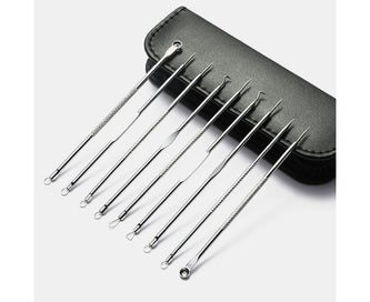 Listing 4 of 9 for 9 Pcs Acne Remover Tool Set Stainless Steel Double-Head Acne Needles Remove