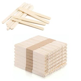 Listing 1 of 8 for 50pcs Pure Natural Wooden Popsicle Sticks For Hand Crafts