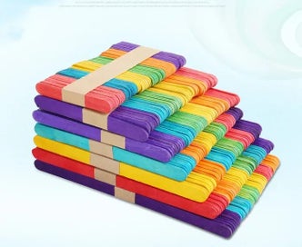 Listing 6 of 8 for 50pcs Pure Natural Wooden Popsicle Sticks For Hand Crafts