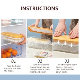 Listing 5 of 10 for Ice Cube Tray Maker Box Mould With Container Shovel