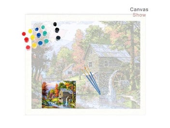 Listing 5 of 10 for Town Diy Oil Painting By Numbers Landscape By Numbers Acrylic Paint Modern Wall