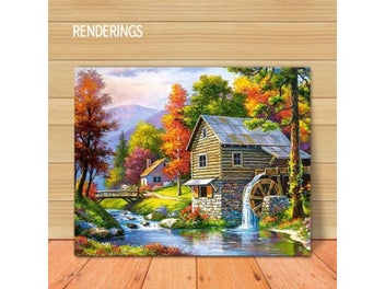 Listing 7 of 10 for Town Diy Oil Painting By Numbers Landscape By Numbers Acrylic Paint Modern Wall