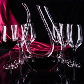 Listing 5 of 10 for 1500ML Crystal U-shaped Harp Swan Decanter Wine Set