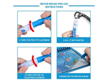 Listing 7 of 10 for Children Early Education Magical Pen Water Drawing Montessori Toy Gift Reusable