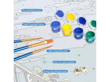 Listing 8 of 10 for 60x75cm Frame Diy Painting By Numbers For Adults Road Landscape Canvas For Home