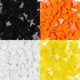 Listing 5 of 9 for 170pcs Mica Mosaic Tiles Mixed Color Triangle Glass Tile DIY Materials