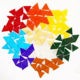 Listing 6 of 9 for 170pcs Mica Mosaic Tiles Mixed Color Triangle Glass Tile DIY Materials