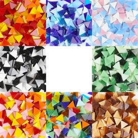 Listing 7 of 9 for 170pcs Mica Mosaic Tiles Mixed Color Triangle Glass Tile DIY Materials