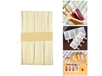 Listing 5 of 10 for 50Pcs Natural Wooden Ice Cream Sticks Colorful Wood Stick For Kids DIY