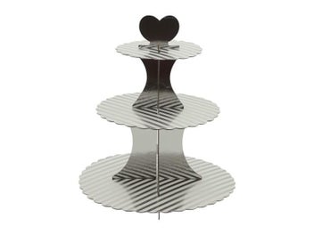Listing 6 of 10 for 3-Layer Paper Bronzing Cake Stand Birthday Party Wedding Cake Decoration DIY