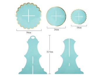 Listing 8 of 10 for 3-Layer Paper Bronzing Cake Stand Birthday Party Wedding Cake Decoration DIY