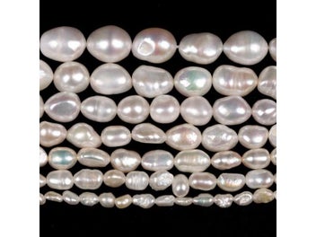 Listing 4 of 10 for Natural Freshwater Pearl Beads High Quality Irregular Punch Loose Beads For