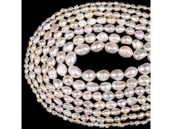 Listing 8 of 10 for Natural Freshwater Pearl Beads High Quality Irregular Punch Loose Beads For