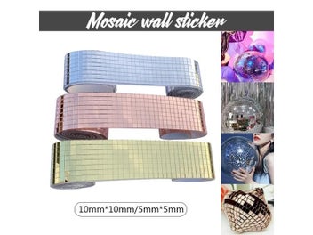 Listing 5 of 10 for 1Roll Self-adhesive Mini Square 5/10mm Acrylic Mirror Mosaic Tiles For Diy
