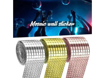 Listing 7 of 10 for 1Roll Self-adhesive Mini Square 5/10mm Acrylic Mirror Mosaic Tiles For Diy