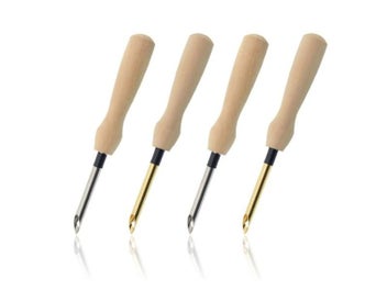 Listing 4 of 10 for Knitting Embroidery Pen Weaving Felting Craft Punch Needle Threader Wooden