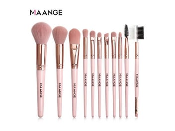 Listing 3 of 10 for MAANGE Makeup Brushes Pro Pink Brush Set Powder EyeShadow Blending Eyeliner