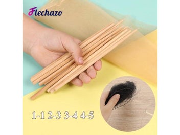 Listing 3 of 10 for Professionals Wig Hook For Ventilate Lace Front Wigs Long Wooden Handle Needle