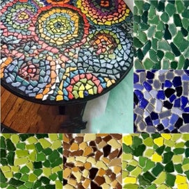 Listing 5 of 9 for 80g/2.82oz Approx. 50 70pcs 1-2.5cm 0.4mm Thickness Porcelain Ceramic Mosaic