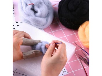 Listing 6 of 9 for 35PCS 4 Types Needle Felting Kit With Felting Needles Wool Felt