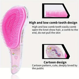 Listing 2 of 9 for NEW Cartoon Hair Brush with Colorful Bubble Design – Anti-Knot Tangling Comb