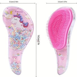 Listing 4 of 9 for NEW Cartoon Hair Brush with Colorful Bubble Design – Anti-Knot Tangling Comb