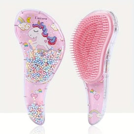 Listing 9 of 9 for NEW Cartoon Hair Brush with Colorful Bubble Design – Anti-Knot Tangling Comb