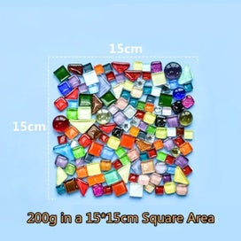 Listing 7 of 10 for 120g/4.23oz Glass Mosaic Tiles Shape/Color Mix DIY Craft Shiny Materials