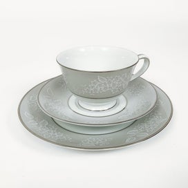 Listing 1 of 8 for NORITAKE CHINA - 'Damask' Trio Tea Set