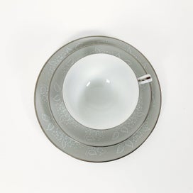 Listing 2 of 8 for NORITAKE CHINA - 'Damask' Trio Tea Set