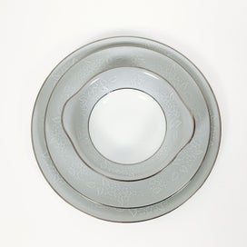 Listing 2 of 11 for NORITAKE CHINA - 'Damask' China Trio Dinnerware set