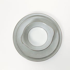 Listing 11 of 11 for NORITAKE CHINA - 'Damask' China Trio Dinnerware set