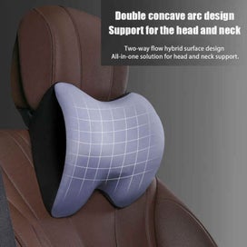 Listing 4 of 6 for Elosung Black Memory Foam Car Seat Neck And Lumbar Support Set Ergonomic Cushion