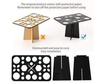 Listing 4 of 5 for Makeup Brushes Drying Rack, Brushes Dryer, Collapsible 28 Slot Acrylic Brus