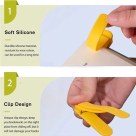 Listing 5 of 7 for NEW 3pcs Silicone Automatic Bookmarks, Book Reading Gifts Cute Book Accessory