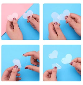 Listing 4 of 7 for Acrylic Heart Discs Keychain Blanks Vinyl Making Kit