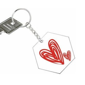 Listing 8 of 10 for Acrylic Heart Discs Keychain Blanks Vinyl Making Kit